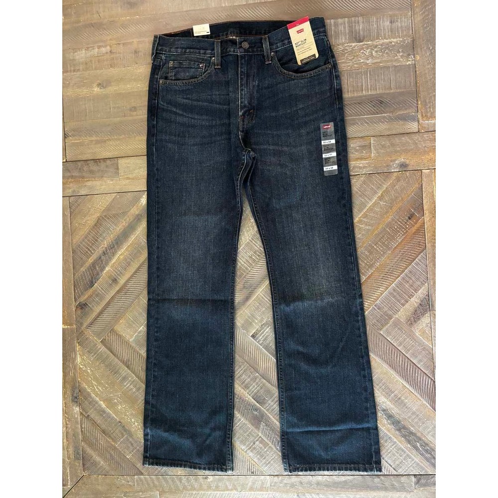 Levis 527 Slim Bootcut Jeans Mens 33x32 Dark Wash Indigo Denim 055274257 NWT
